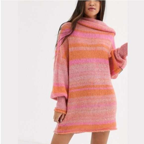 Free People Candy Stripe Tunic Sweater - Picture 2 of 4